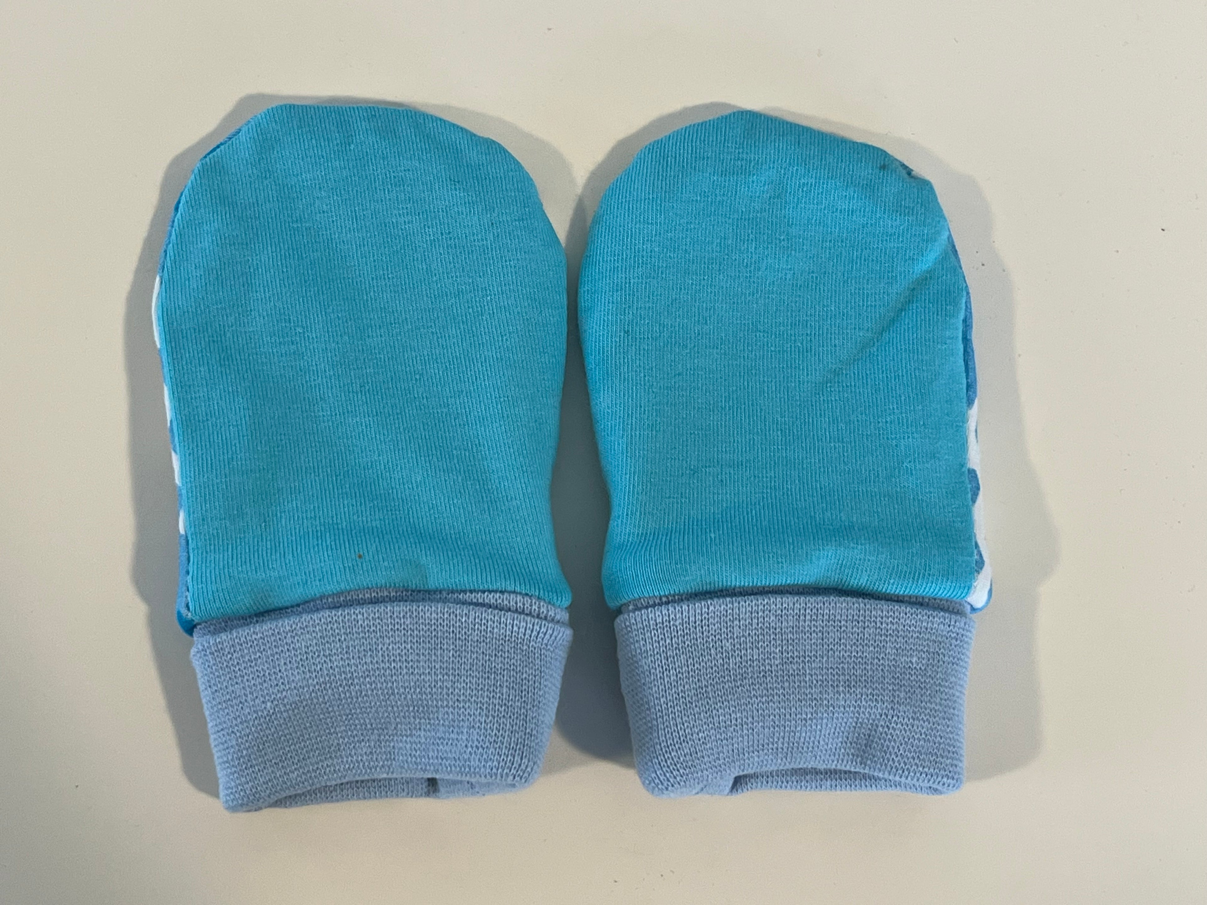 Babyvotter, snøkrystaller blå