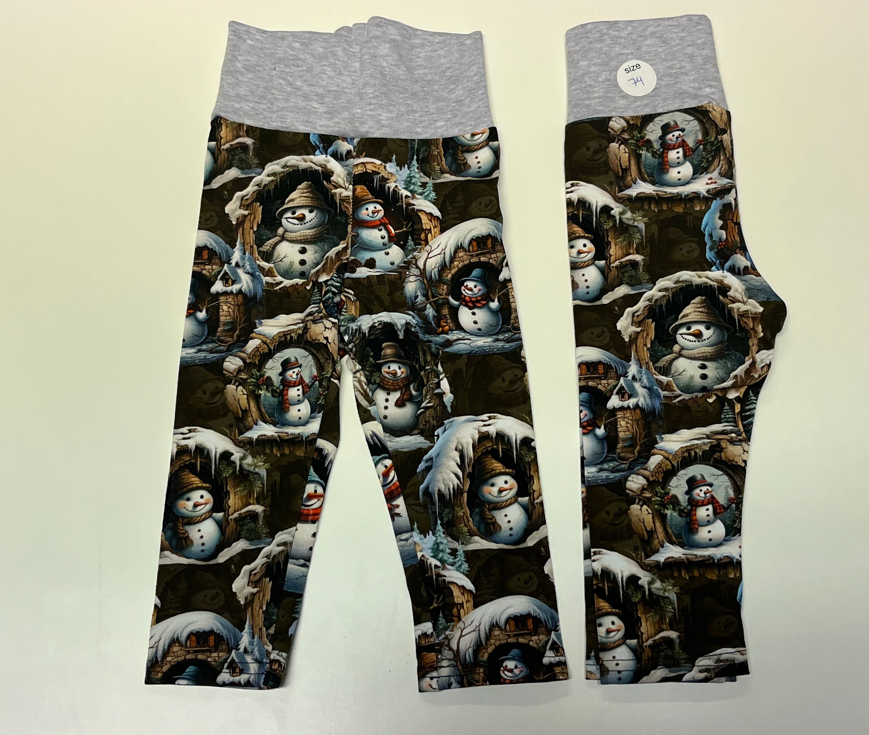 Leggings med ribb, snømann